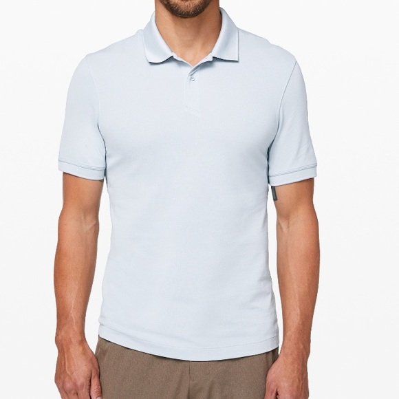 lululemon athletica Other - Lululemon Tech pique polo dawn blue anti stink new